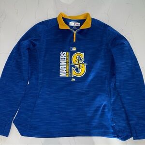 Seattle Mariners Long Sleeve 1/4 Zip Lined Sweatshirt Pullover Size Women’s XL